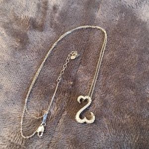 KAY diamond double heart necklace